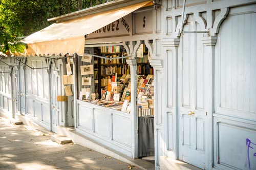 Madrid Book's Fair stalls in the Retiro Park