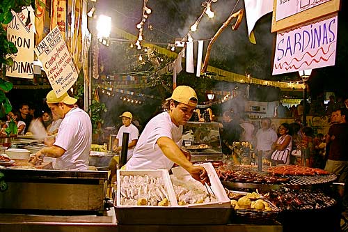 Food Stall in La Paloma Festival Madrid